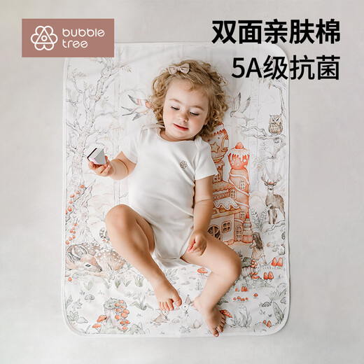 BUBBLE TREE隔尿垫可洗婴幼儿防水防漏可水洗春夏幼儿园宝宝儿童大尺寸床垫巾 丰收日丽 70*90cm 建议备2-3条 方便换洗