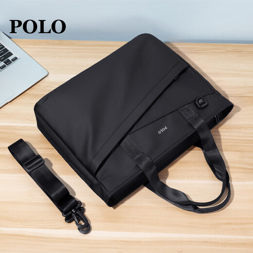 POLO business briefcase men's expandable handbag 14/15.6 inch computer bag shoulder bag gift for boyfriend