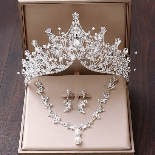 VAN OCEAN ANNORA Crown Tiara Internet Celebrity Coming of Age Ceremony Princess 18th Birthday Bride Rhinestone Wedding Main Wedding Dress Crown Wedding Single Crown Golden