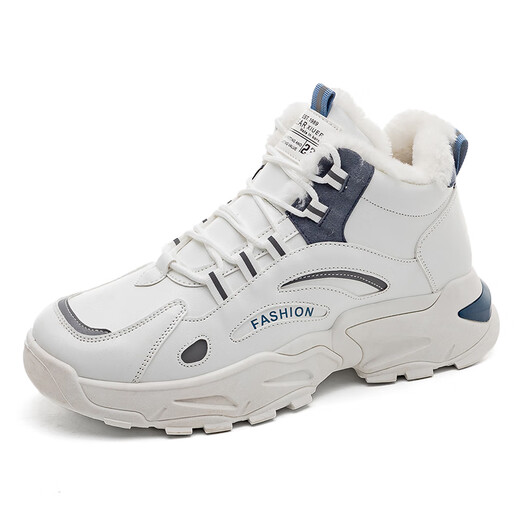 
Fanshilin shoes men's shoes 2025 new spring sports shoes men's mesh breathable casual dad shoes summer height-enhancing white shoes blue [adding velvet to keep warm] high-top/9902 41 [standard sports code]