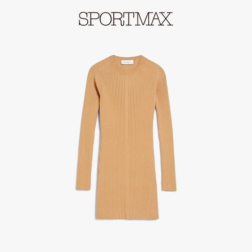Sportmax selection benefits women's slim round neck dress 2326014106 camel XS