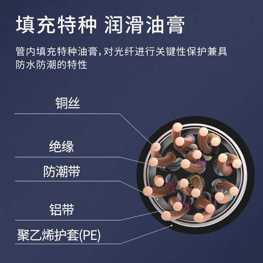 中科光电 室外重铠大对数通信线缆 电话语音大对数电缆 25对ZK-HYA53-25*2*0.5- 1米
