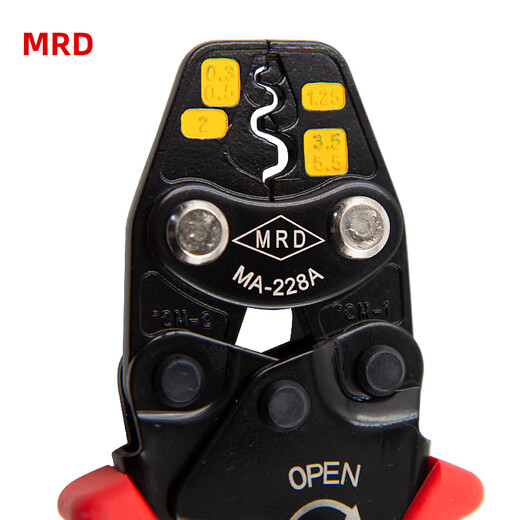 Haosuda (HSD) Taiwan original imported ratchet-type bare terminal crimping pliers cold-pressed terminal multi-functional network cable clamp crimping pliers Taiwan MA-228A crimping range 0.3~5.5