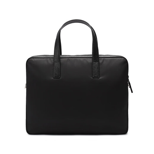 PRADA Men's Re-Nylon Regenerated Nylon Handbag Shoulder Crossbody Bag Briefcase Men's Bag 2VE368 2DMH F0002 V XOM Black Triangle Logo