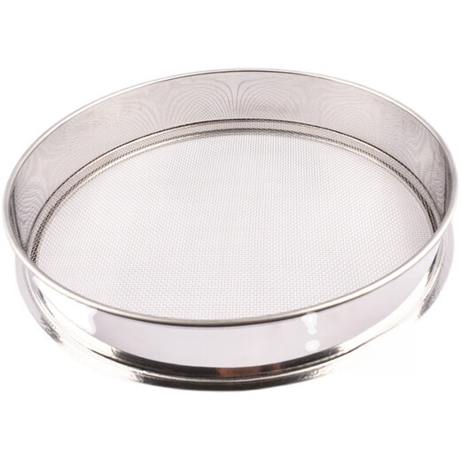 CLCEY buckwheat peel sieve, ribbed peel, tartary buckwheat shell sieve, filter impurities and remove dust 304 stainless steel 12 mesh mesh sieve 25 cm overall stainless steel thickened version