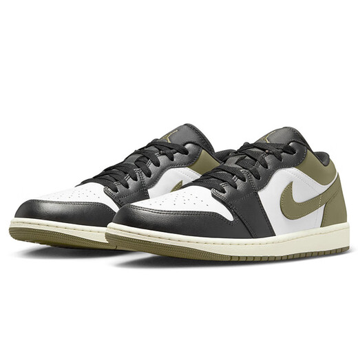Jordan休闲鞋男子AJ 1乔丹JORDAN 1运动鞋553558-092黑白绿42.5