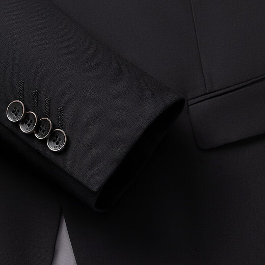 Siete marca Suit Men's 25 negocios de primavera y verano ropa formal fácil de hacer collar plano entrevista con chaqueta de traje 126JC70760 Negro 50 B