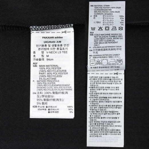 阿迪达斯 adidas【滔搏运动】三叶草女子V-NECK LS TEE长袖T恤 JD2603 M