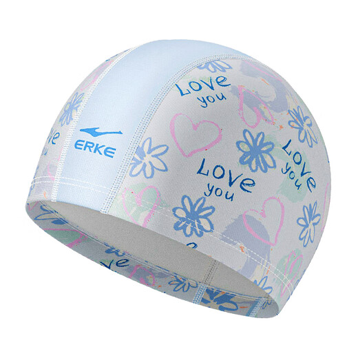 Hongxing Erke (ERKE) swimming cap, unisex, adult professional swimming training cloth swimming cap, skin-friendly and comfortable, long hair, non-stretching swimming cap