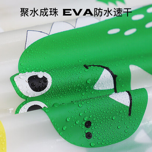 牧萌儿童雨衣男童女童防水全身雨披幼儿园小学生雨具 黄色小恐龙 S