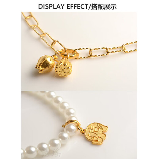 Yuyao 18k gold buckle pendant buckle buckle connecting buckle accessories bracelet necklace accessories ancient gold DIY jewelry large size