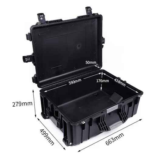 
Dingyang protective box multi-functional instrument box waterproof plastic precision equipment safety box custom evaD6628 black black + custom eva lining