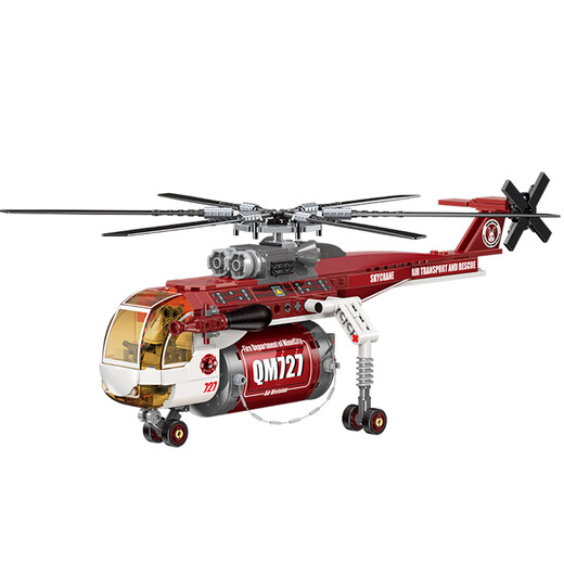 Aufklärung Bausteine Blocks Kinderspielzeug Feuerwehrwagen kleine Partikel Dreidimensionale Montage Modell Ornament Jungen Geburtstagsgeschenk Feuerwehrhubter -12027