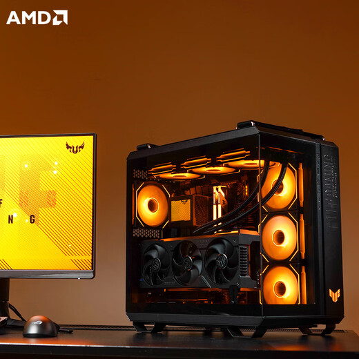 ASUS RTX5080/5090/5070Ti graphics card host Ryzen 7 9800X3D assembled computer host ASUS rog family bucket game DIY desktop assembled computer host Ryzen 7 9800X3D丨32G丨1TB丨One single host