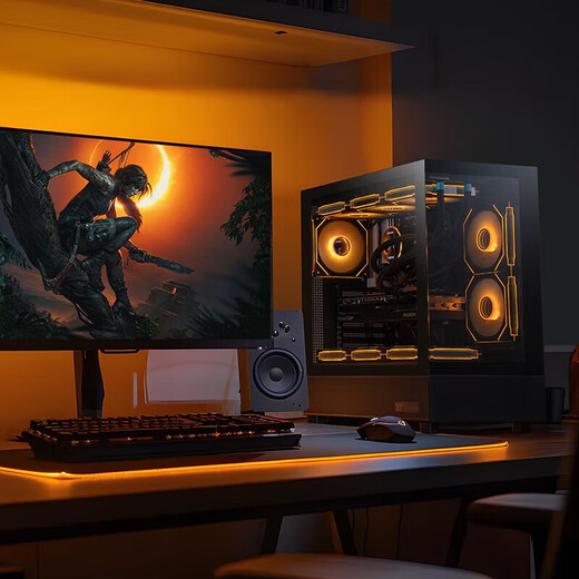 Ningmei AMD R7 9800X3D/RTX5090D/5080 graphics card thousand frames e-sports game desktop computer host DIY assembly computer assembly machine with four | 98X3D+5070Ti