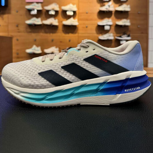 阿迪达斯 （adidas）男鞋2025新款夏季运动鞋ADISTAR 3 RUNNING缓震跑步鞋休闲鞋 ID6169白蓝 43