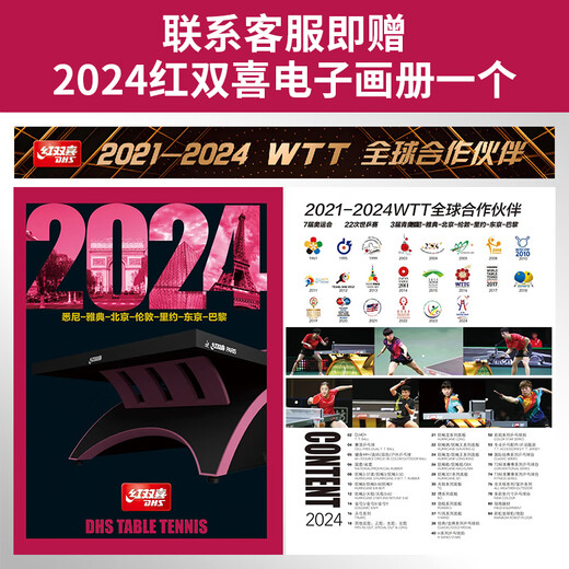 红双喜（DHS）狂飚五星级乒乓球拍横拍双面反胶弧圈结合快攻H5002 附拍套