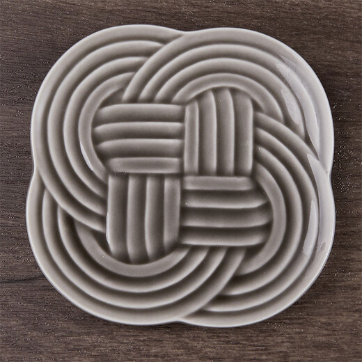 Original imported Japanese Mino boiled water to attract Japanese knots and ceramic tableware desserts and desserts plates for household small plates 13053-12801 Small plate white 4.21 inches