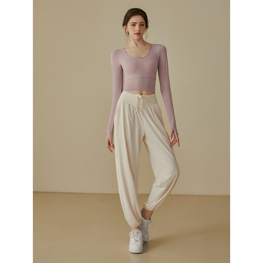 LULUUVTTOH yoga clothing suit for women with chest padded sports top summer quick-drying breathable running training Pilates fitness clothing for women taro top M (suitable for 100-120 Jin Jin equals 0.5 kg)