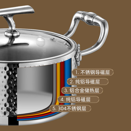 Guangyi Swiss Vaglow stove single small fire boiler stainless steel pot inflatable stove family club dining table silver GY8613
