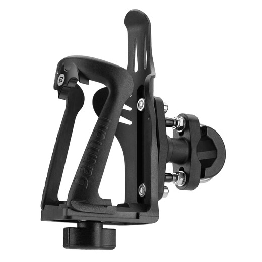 The little cleaner chooses German quality motorcycle water cup holder, bicycle water bottle rack, mountain road bike water bottle rack, motorcycle riding, upgraded bicycle model, black and red, with straps