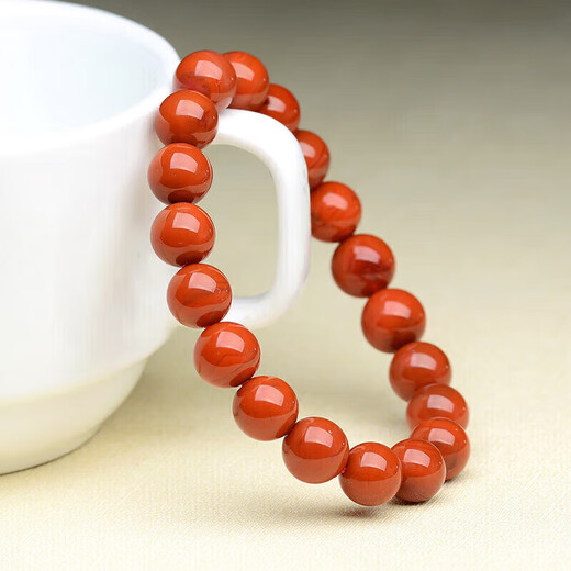 Shi Yue Jewelry Boutique 9-10mm Liangshan Southern Red Agate Bracelet Zodiac Year Transfer Bead Bracelet Men and Women Gift