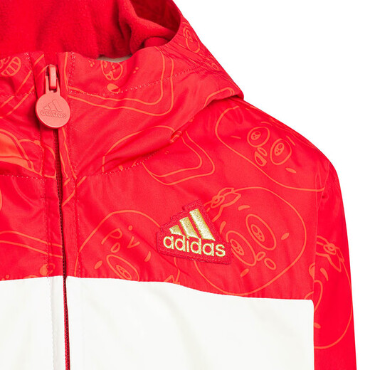 Adidas (Adidas) Детская одежда для мальчиков с капюшоном с бархатными теплыми детскими новогодними хуртами и хурмами и блюдами Ruyi JF3879 JF3879 122см