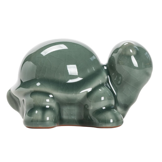 Ruyao Ge Kiln Tea Pet Decoration Tea Play Mini Turtle Split to Raise Cute Ceramic Kung Fu Tea Ceremony Accessories Boutique CJX Plum Green-Ge Kiln Turtle Tea Pet No Specifications