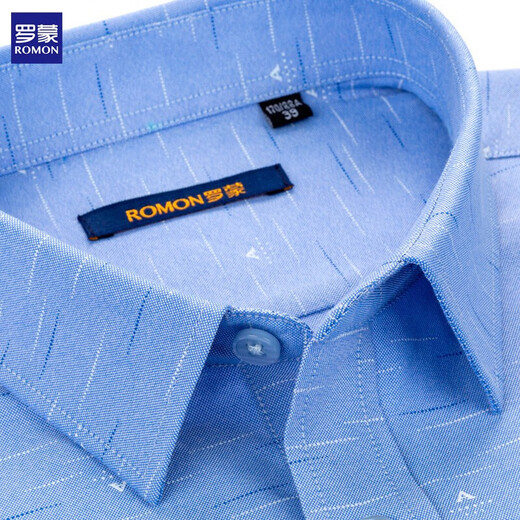 ROMON long-sleeved shirt men's anti-wrinkle easy-care lapel business high breathable top men 4025-1 42