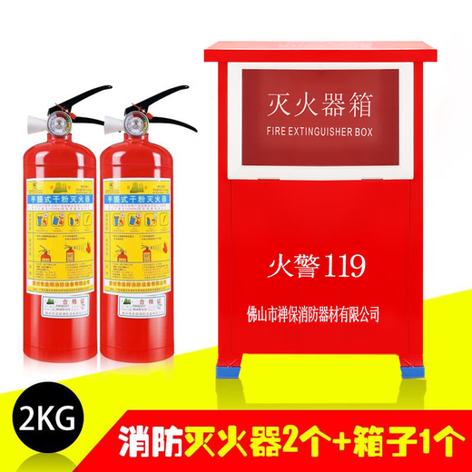 天震爵手提式干粉灭火器4kg车载商店用家用12358公斤国标消防箱套装器材 国标4kg车用灭火器（3C认证）