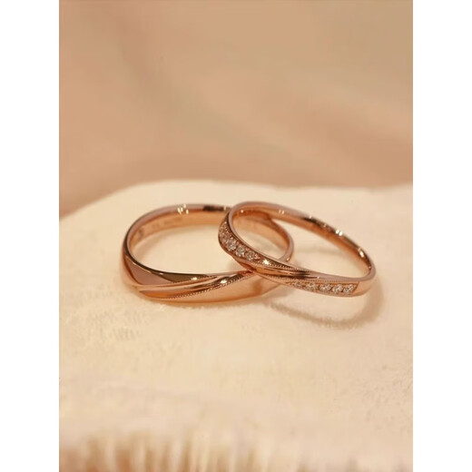 Brangdy inlaid Swarovski zirconium wedding ring plated 18k rose gold wedding ring engagement ring light luxury live couple ring women's ring