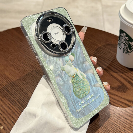 威恺 适用华为mate70手机壳华为mate70pro/pro+手机壳全包防摔网红高端男女款创意羽纱气球小熊+手链 华为mate70pro/pro+