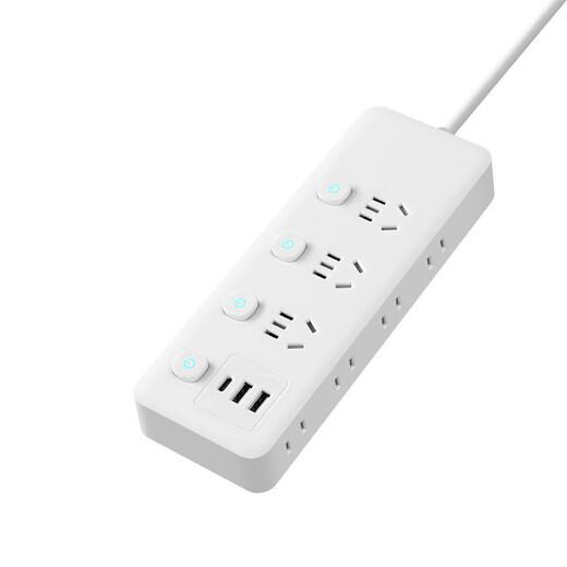 Tianshili USB multi-function power strip independent switch with side plug socket long line terminal board new national standard power strip 4.8 meters 5 jack positions + 2 USB + sub-control switch (shipped from Beijing warehouse)