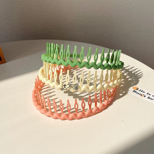 Dabuliu Zähne-resistente Nicht-Schlupf-Stirnbandmädchen Gummi Stirnband Waschen Gesicht Make-up Reparieren Haare Crushing Artefact Pressen Haarband Haartkarte Farbe 9274i Schwarzes Stirnband