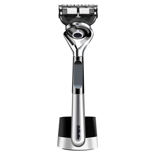 Gillette (Gillette) Front Concealed Gravitation Box Magnetic Knife Holder Manual Shaver 5-layer Blade Gift Box Pack 1 Knife Holder 2 Knife Head + Magnetic Mount + Foam + Silicone Cover