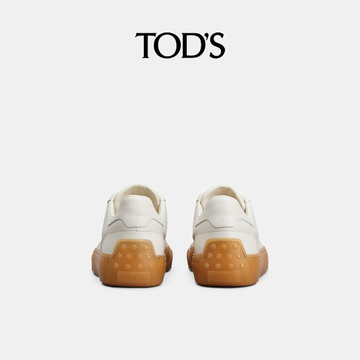 TOD S End of Season Special TOD S Official Men's Leather Splicing Sports and Casual Shoes Flat Shoes White 39.5 True to Size