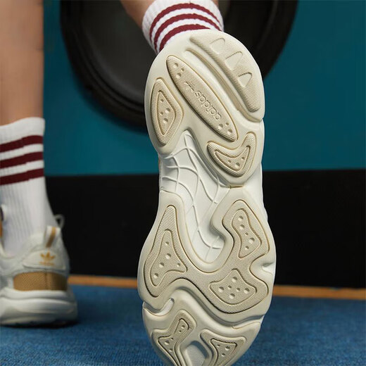 阿迪达斯 （adidas）三叶草男鞋女鞋夏季运动鞋网面透气跑步鞋复古老爹鞋休闲鞋JQ3927 JH7355/米白棕 42.5