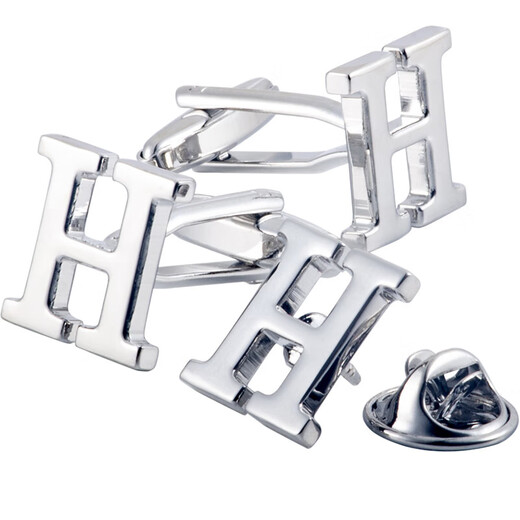Chenpeng English Letters Manschette Links Metall Silber Ärmel Nagel Bräutigam Geschenk Französisch Hemd Manschettenknöpfe für verschiedene s erhältlich