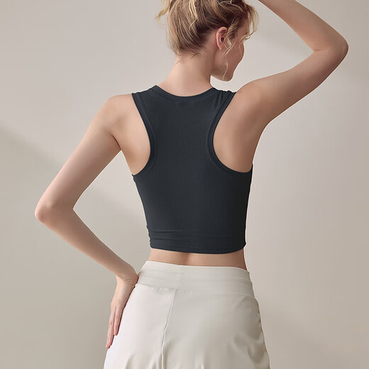 LULU CENTURY Yoga Suit Women's Shockproof All-in-One Pilates Training Wear Sports Vest Fitness Bra Trendy Blue M