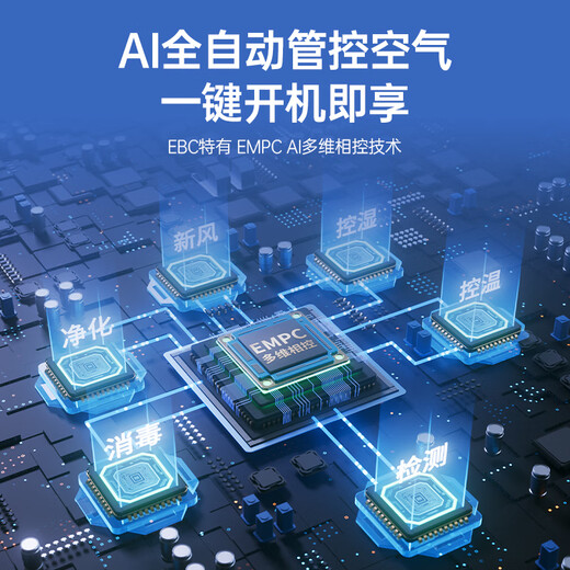 Ying Baochun (EBC) Yingwei 3 HP embedded air environment machine fresh air duct machine formaldehyde removal and purification living room hidden air conditioner one-to-one central air conditioning fresh air system all-in-one air environment machine 1.5 HP embedded
