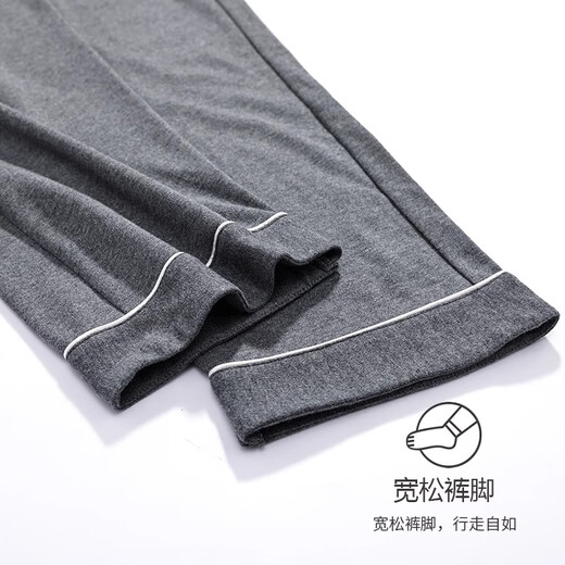 Langsha pajama pants men's pure cotton trousers 7A antibacterial large shorts sports and casual plus size home pants can be worn outside