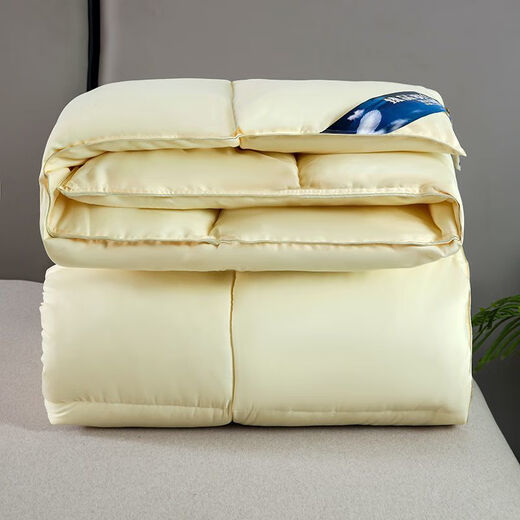 Mercury Series 95 White Goosevelt Quilt Spring and Autumn Quilt Warm Double Duck Down Quilt Core Down Quilt Thickened 8/*686 Yellow [Passed Quality Inspection] 150x200cm4Jin [Jin equals 0.5 kg] Spring and Autumn Quilt