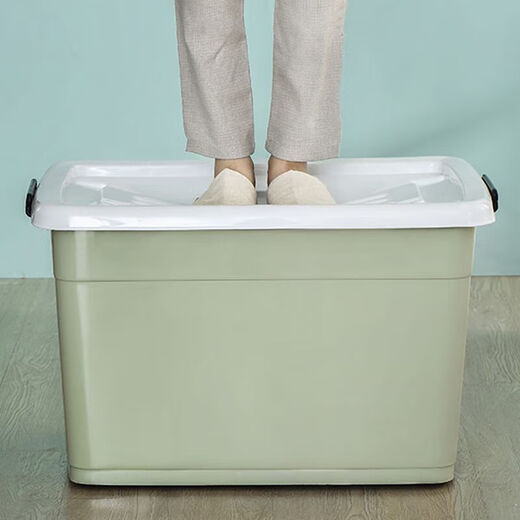 Rongtao extra large thickened plastic storage box storage box with lid storage box clothes quilt storage week sky blue three pieces for 120 students, 170 students, 250 students