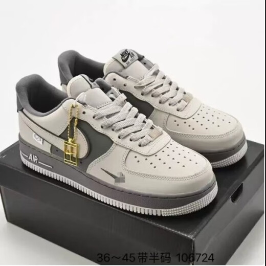 Putian Shoes Putian Chunyuan AF1 Air Force No. 1 small hook light gray low top men and women fashion versatile board shoes sports and casual board shoes AF1 sky blue 39
