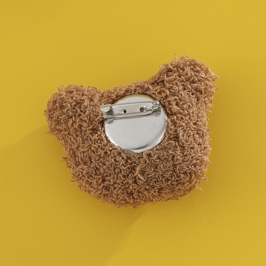 Cartoon Plush Bear Pin Doll Doll Brooch Versatile Cute Bag Clothes Badge Couple Accessories Female Fashion Brown 1 Pack Brown 1 Pack