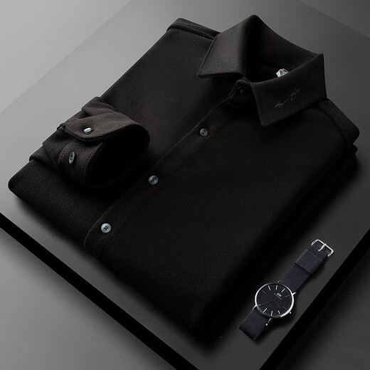 PRIDEME light luxury winter thickened warm woolen material shirt men's long-sleeved slim business casual shirt men's top BNS2633-white XL weight recommendation 130-150Jin Jin equals 0.5 kg