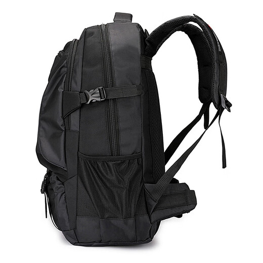 Langfei travel bag men's backpack large capacity backpack junior high school high school college school school bag business trip mountaineering luggage bag black