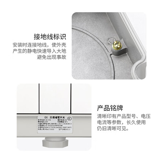 SD ZM explosion-proof switch explosion-proof wall switch ExdeIICT6Gb explosion-proof lighting 220V10A two switches