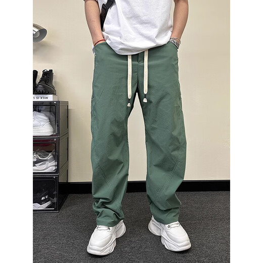 Kurashi Ichiki Kazuki Kuraishi Scimitar Hosen für Männer Sommer Neue, schnell trockene Casualhosen gerade loses lose Hose hübsche Haremhosen weiß dünn 2xl