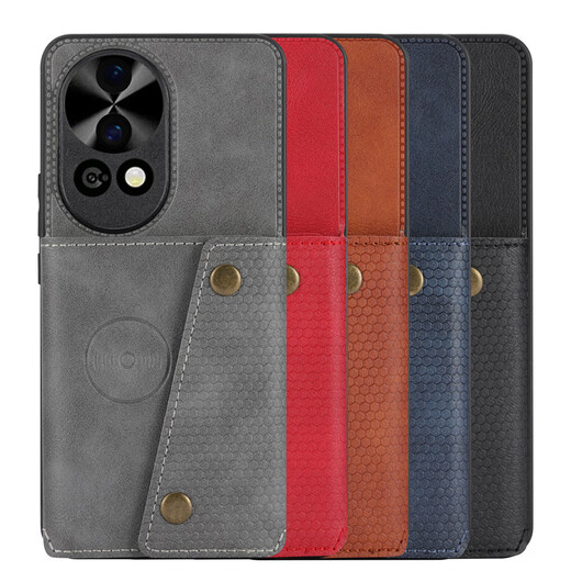 Coole Teile eignen sich für Huawei Nova12 Pro Mobiltelefonkartenkartenbeutel können Karten Nova 12 Ultra -Leder -Hülle mit Automagnet -Saug -Magnetkarte Nova 12 Kartenkoffer kreativ verstecktes schwarzes Huawei Nova 12 halten